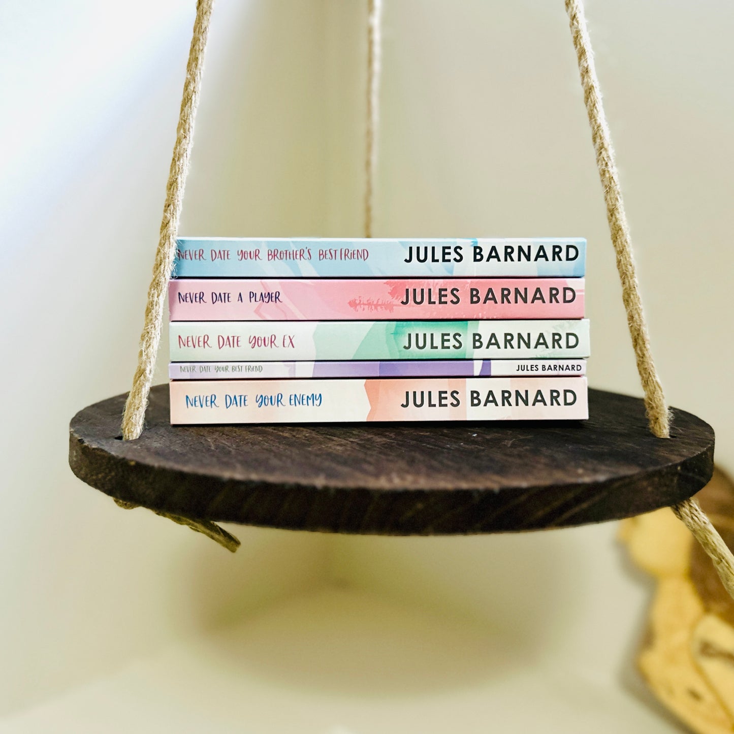 Never Date Series by Jules Barnard, Signed Paperback Complete 5-Book Series Bundle